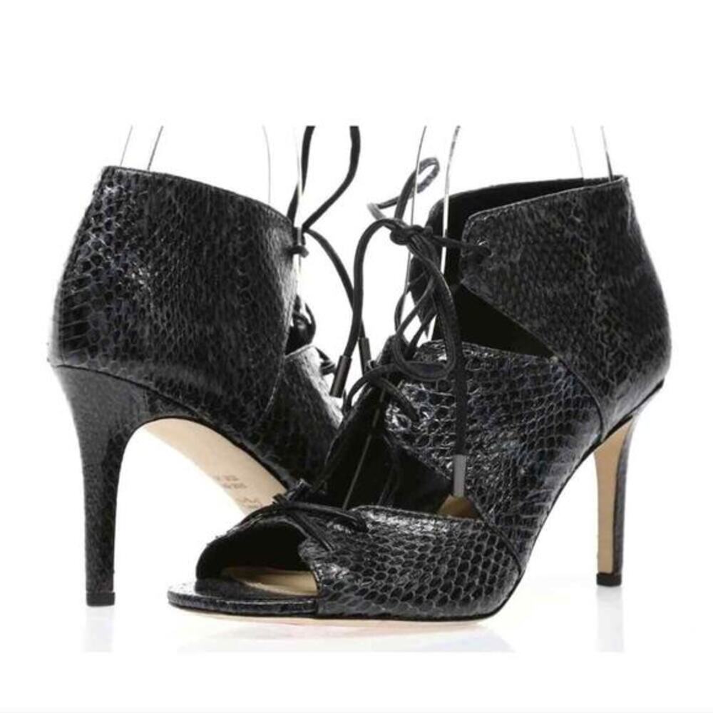 VIA SPIGA Womens Vibe2 Snake Print 231438 Leather Lace Up Booties Shoe Size‎ 9.5